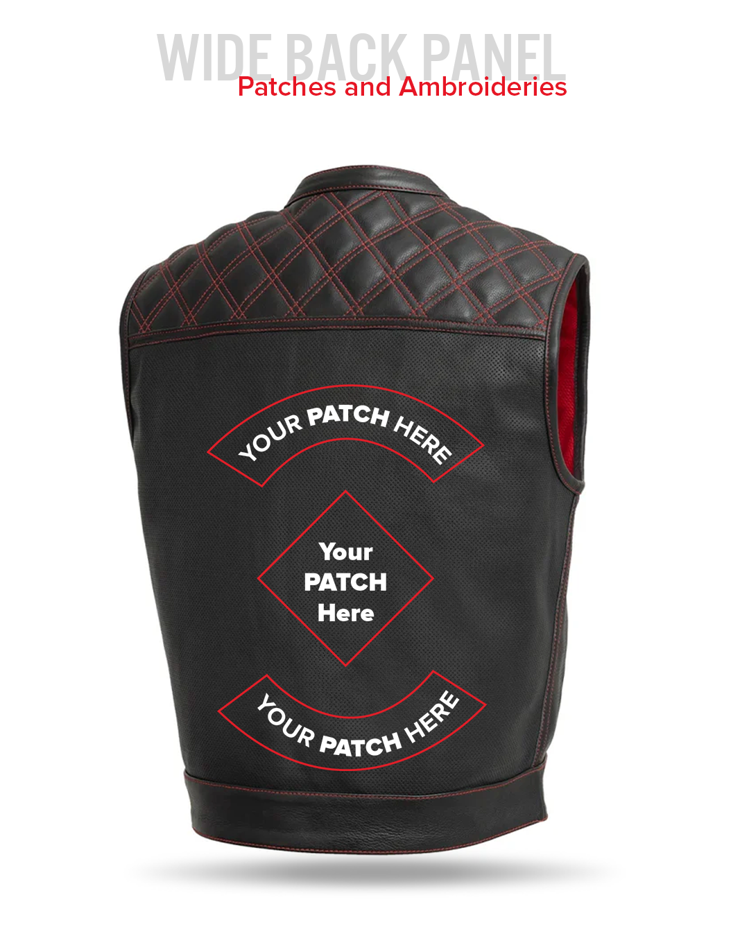 Upside Perforated Men's Club Style Leather Vest Men's Perforated Leather Vest Vests