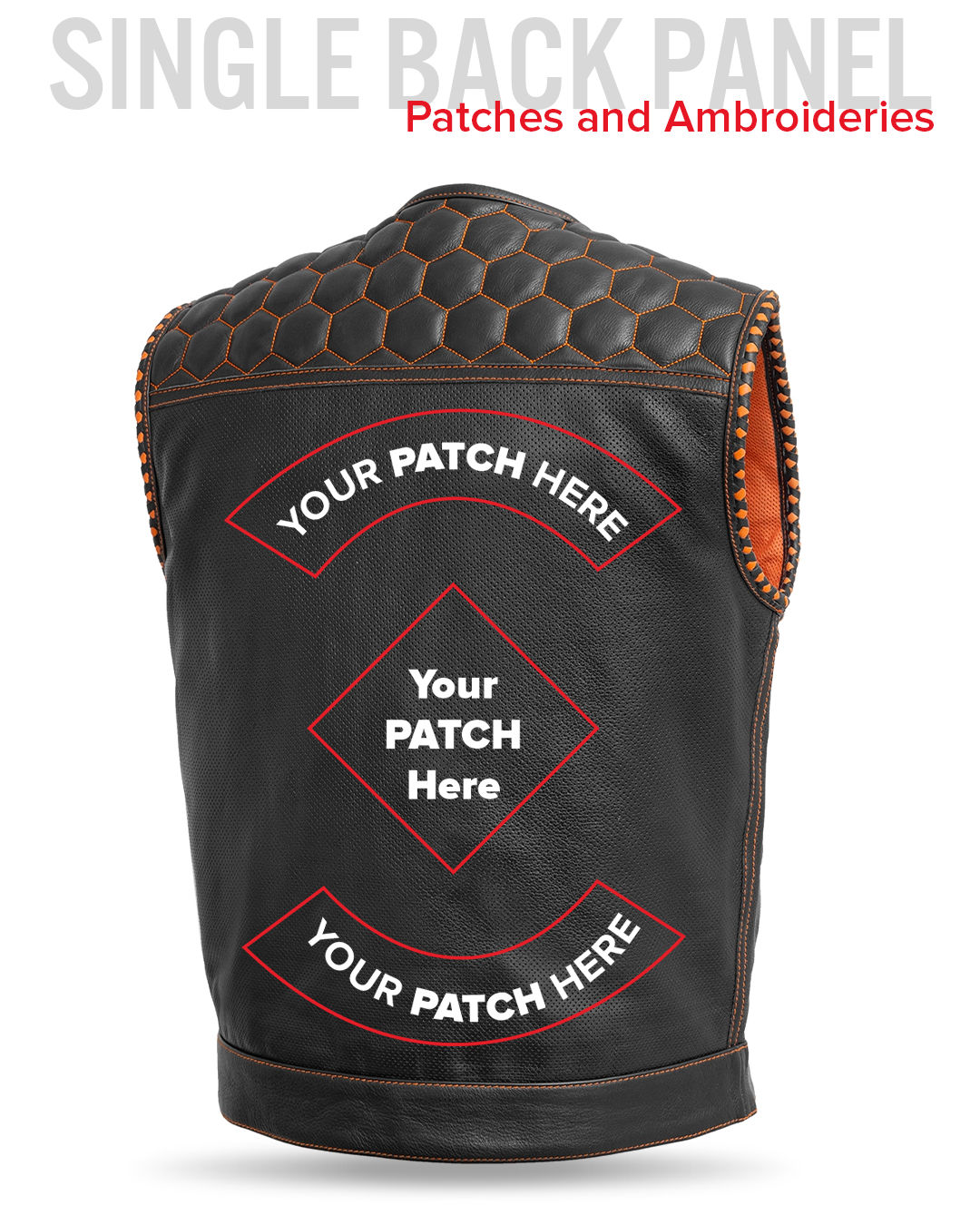 Hornet Perforated Men's Club Style Leather Vest