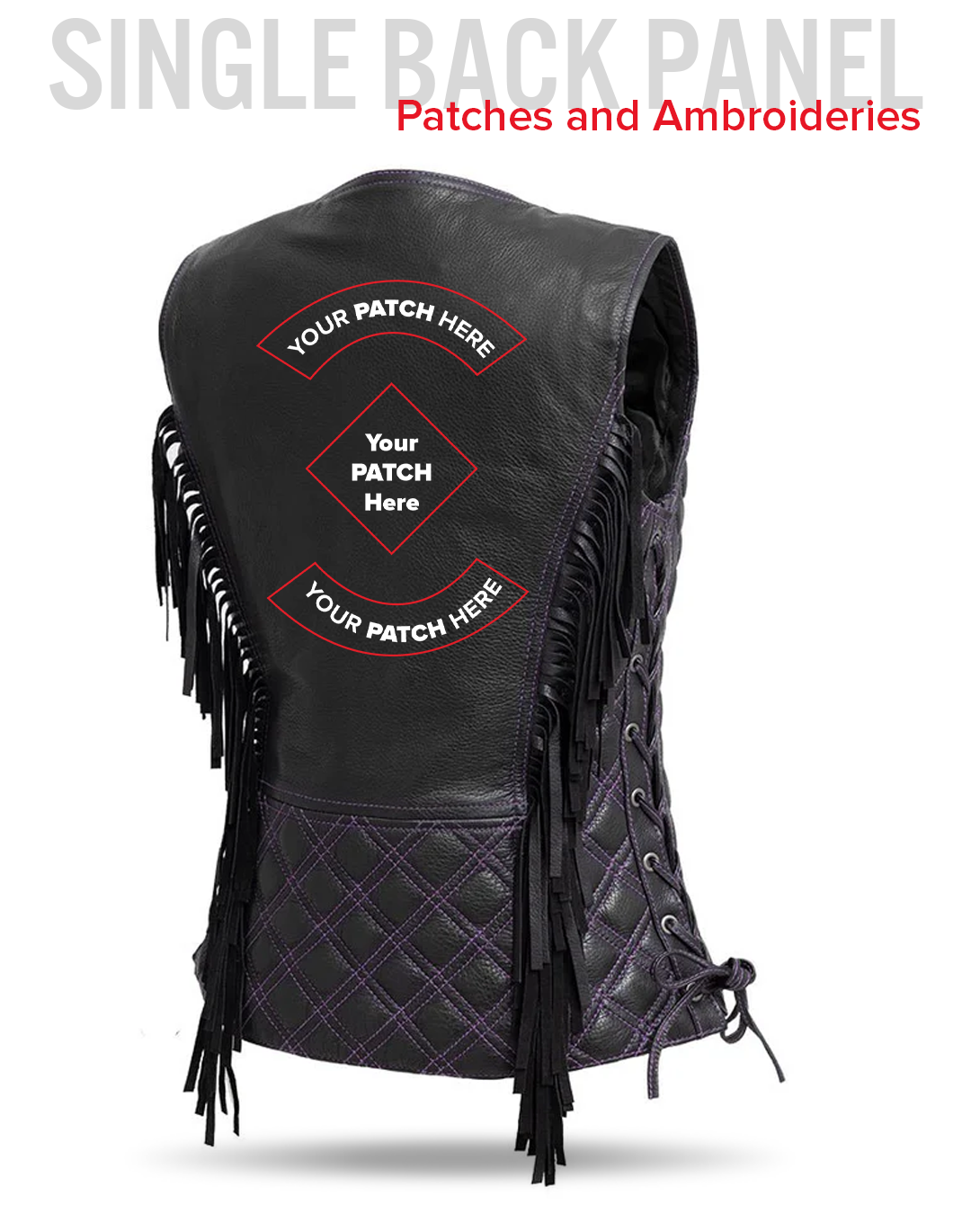 Bandida Women's Motorcycle Leather Vest Women's Leather Vest Vests