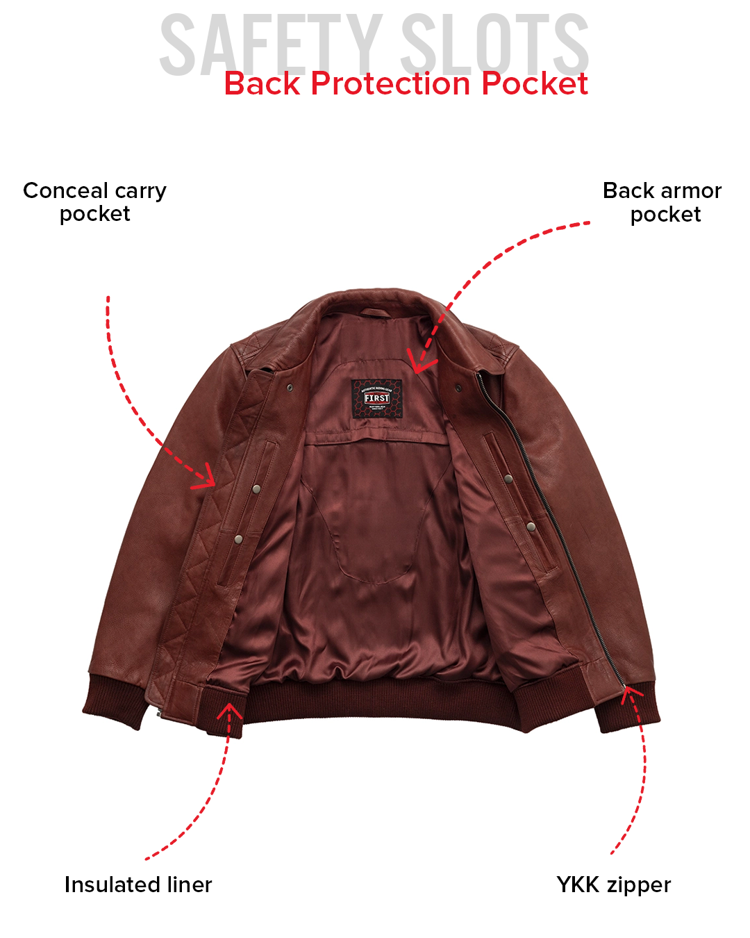 Moto Bomber - Men's Leather Jacket Men's Leather Jacket Jackets