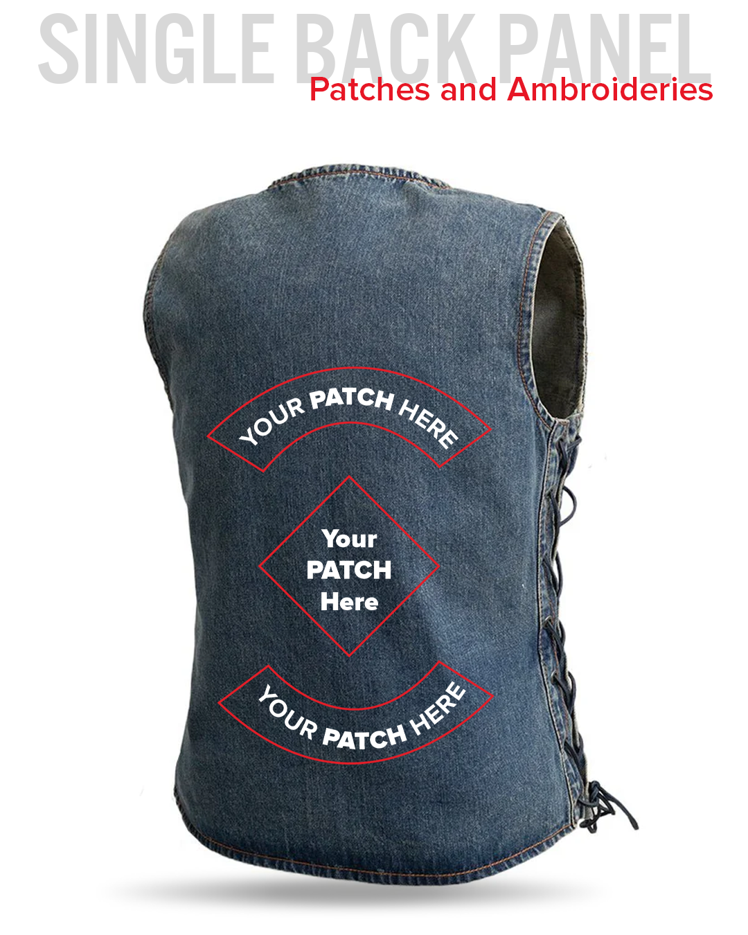 Tiff Women's Motorcycle Denim Vest Women's Denim Vest Vests