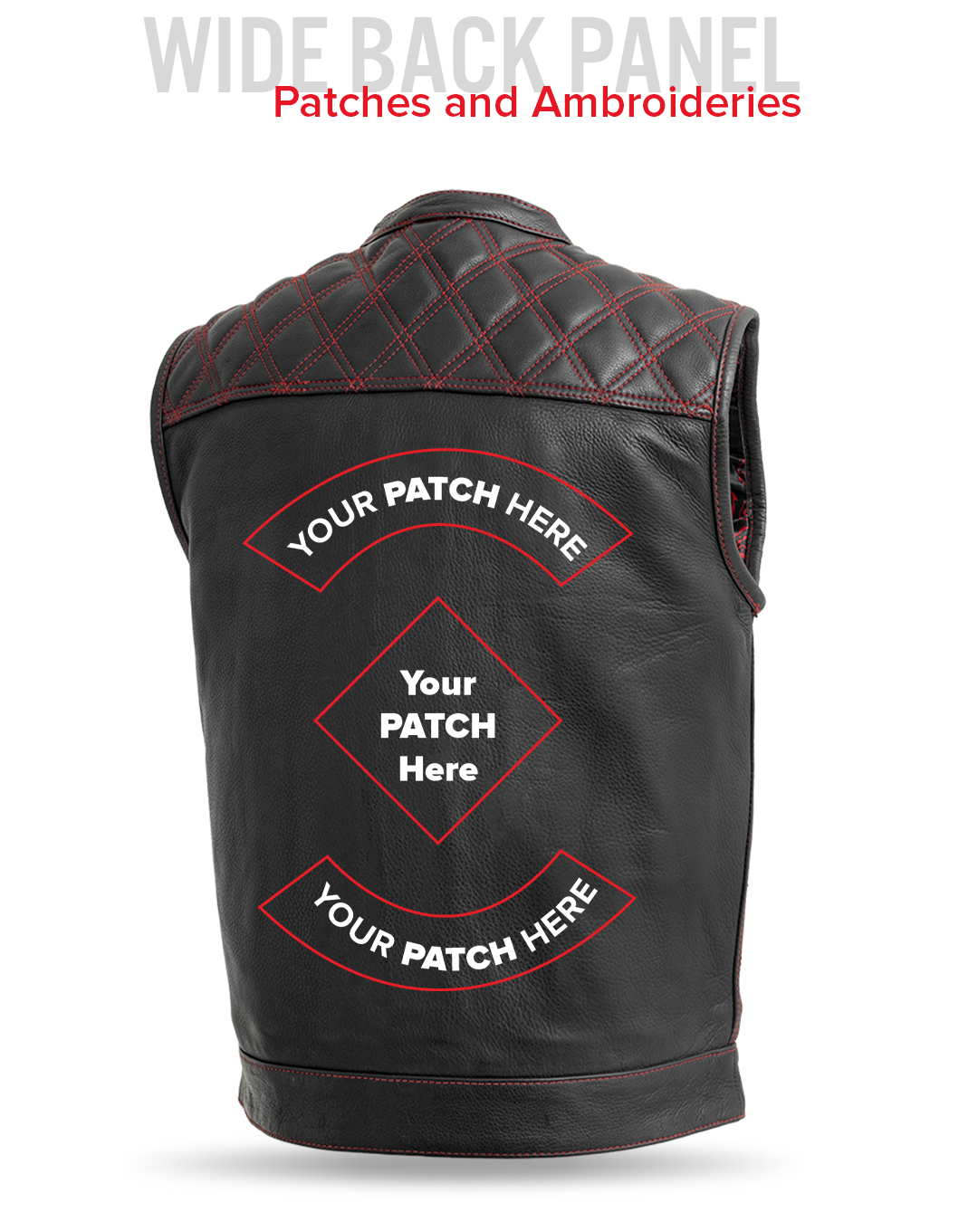 Downside Men's Motorcycle Leather Vest