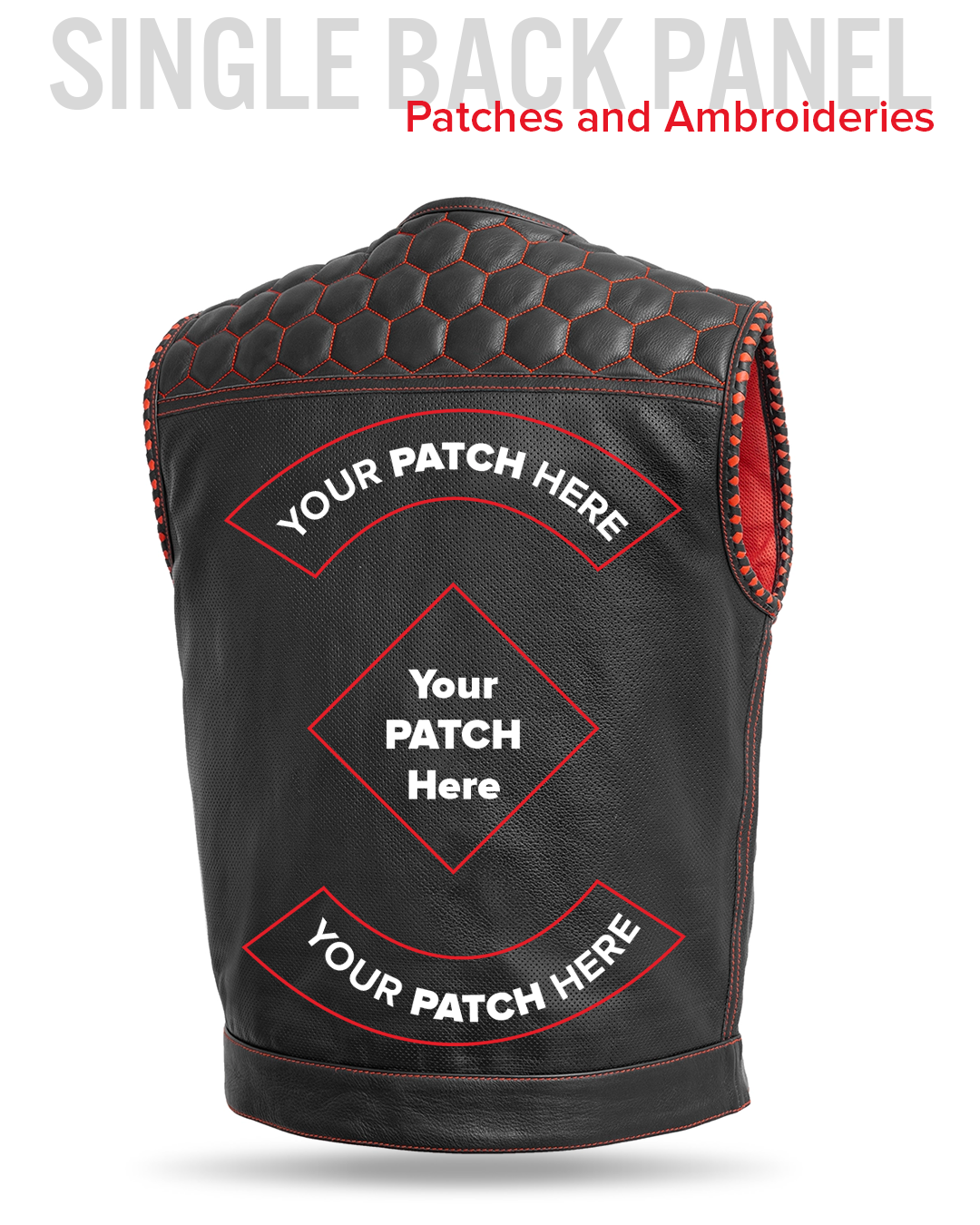 Hornet Perforated Men's Club Style Leather Vest