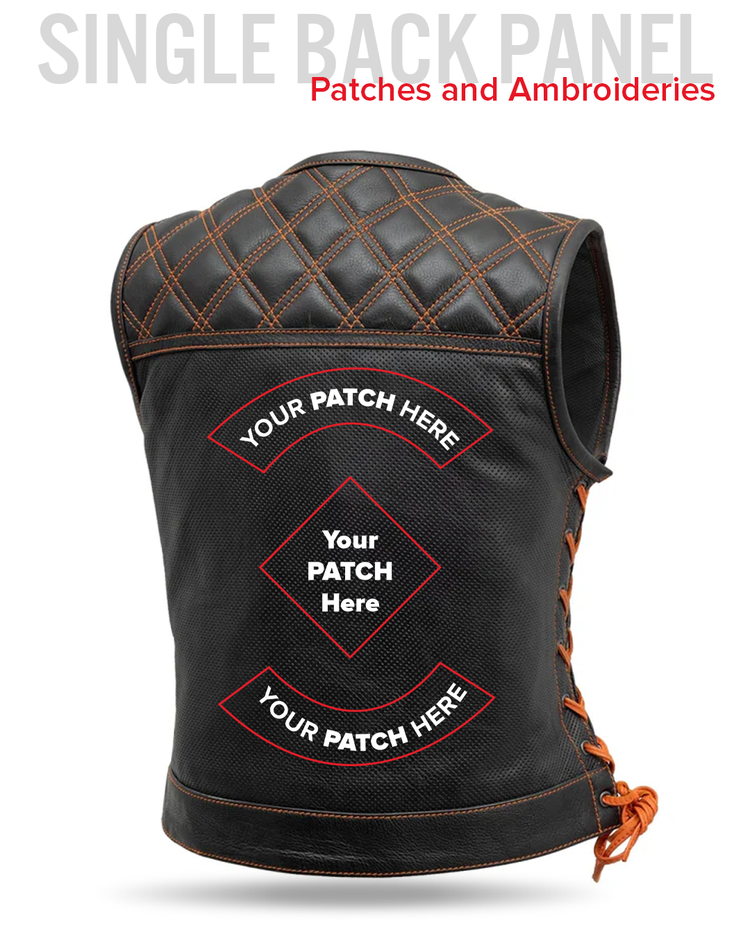 Bonnie Perforated Women's Motorcycle Leather Vest Women's Perforated Leather Vest Vests