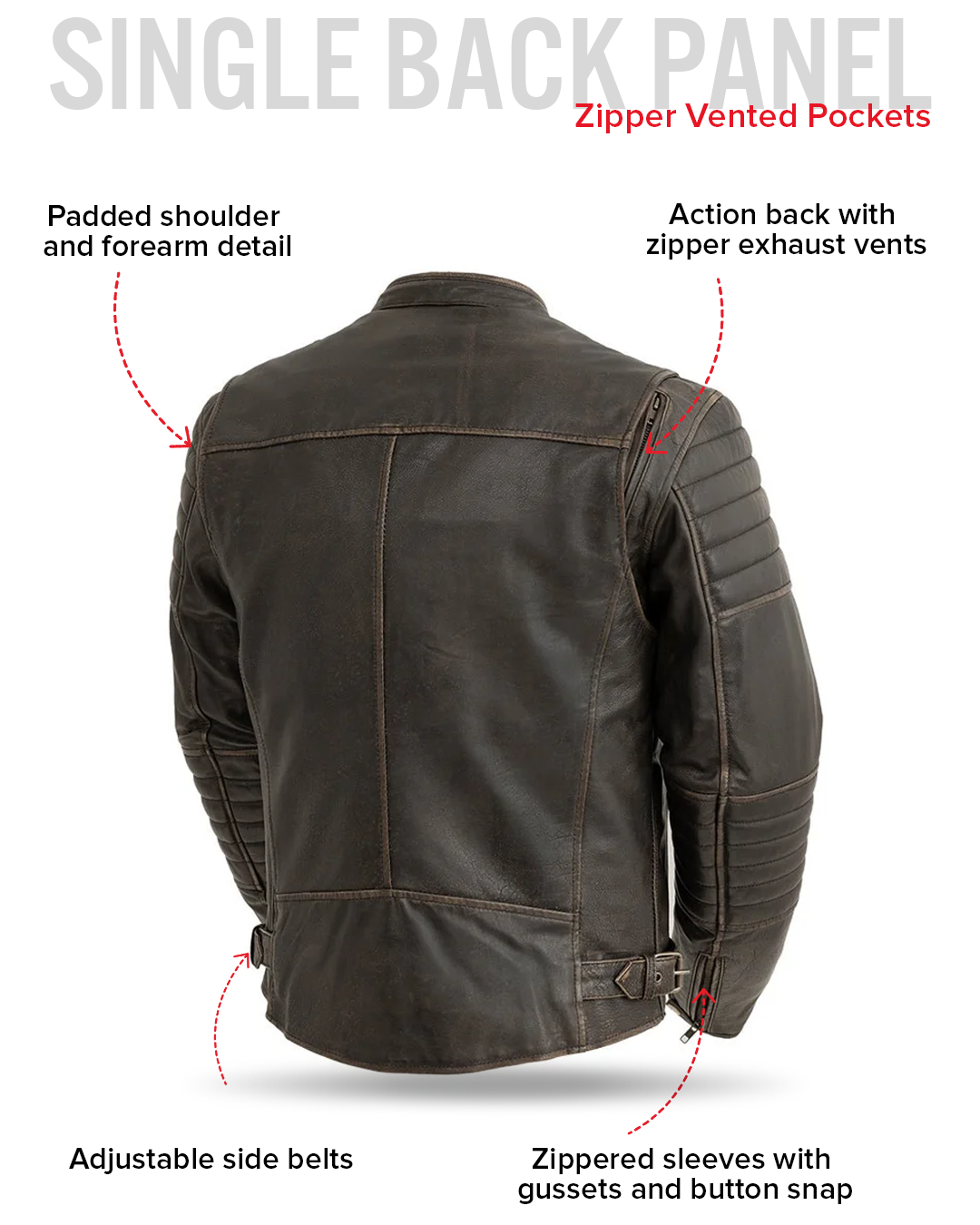 Commuter Men's Motorcycle Leather Jacket Men's Leather Jacket Jackets