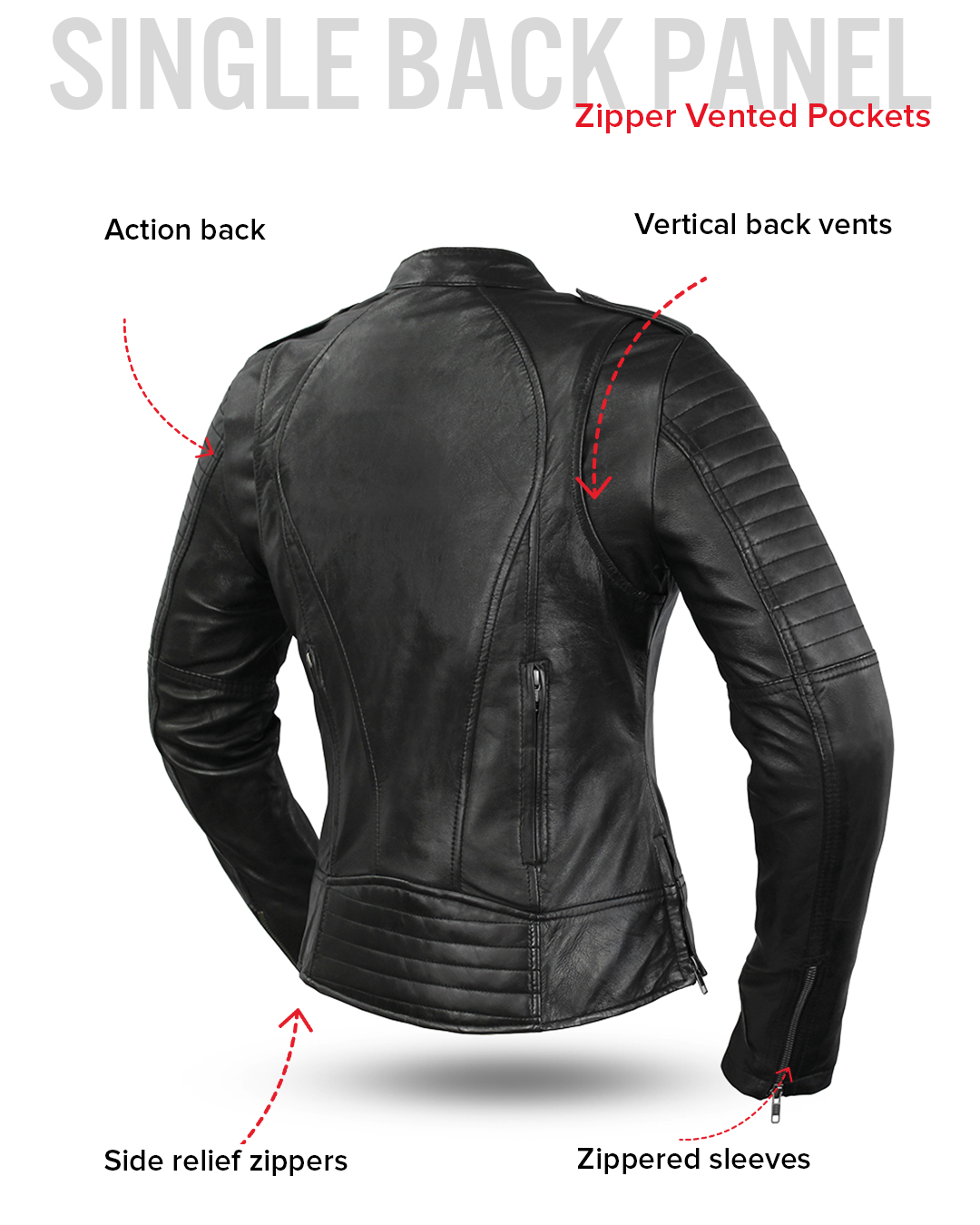 Biker - Women's Motorcycle Leather Jacket Women's Leather Jacket Jackets