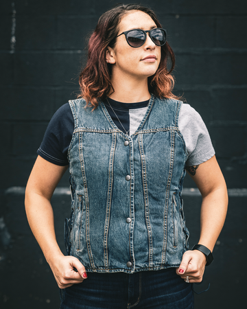 Tiff - Women's Motorcycle Twill Vest - First Manufacturing