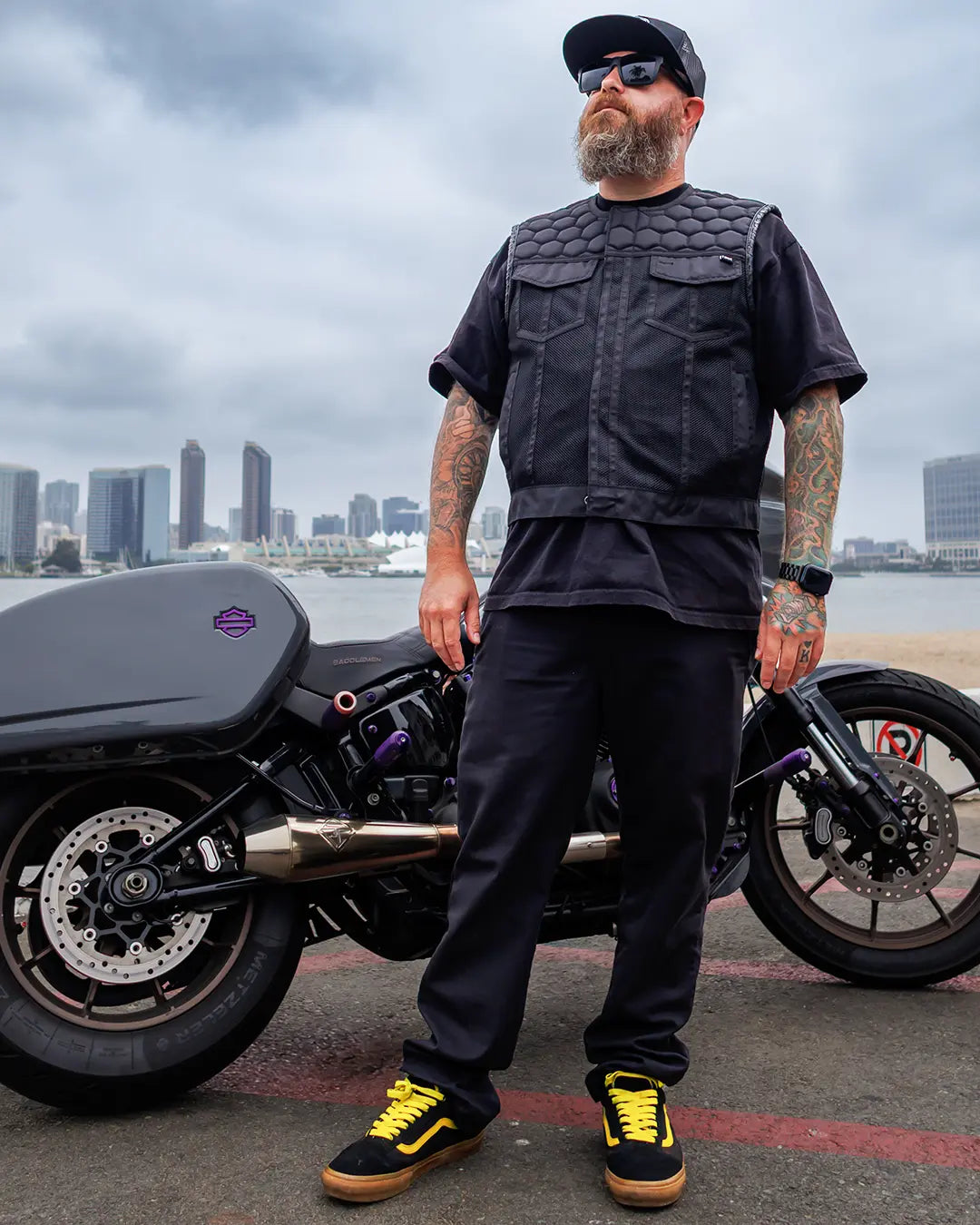 Hornet Moto Mesh Men's Club Style Vest Men's Moto Mesh Vest Vests