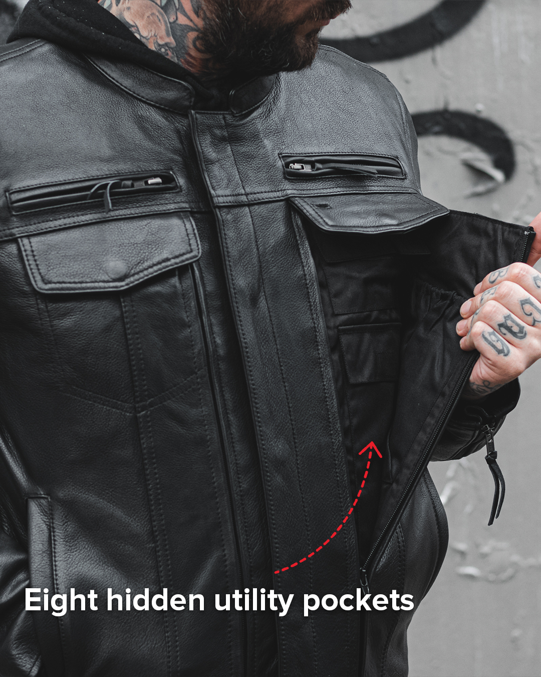 Raider Men's Motorcycle Leather Jacket