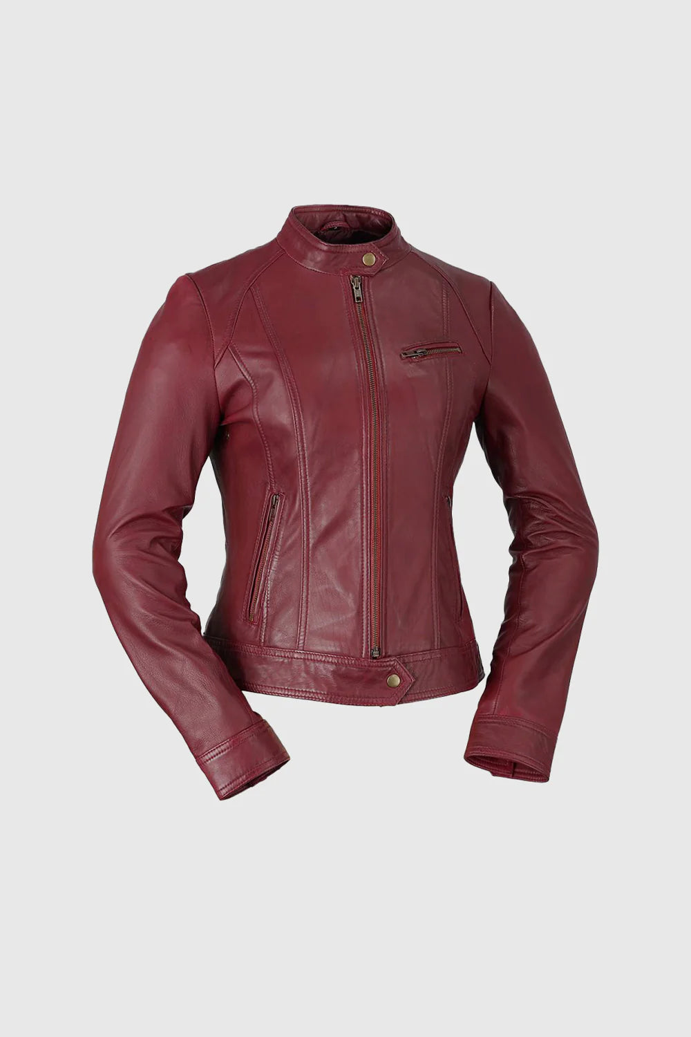 Favorite Women's Fashion Leather Jacket Women's Leather Jacket FMCo Oxblood XS 