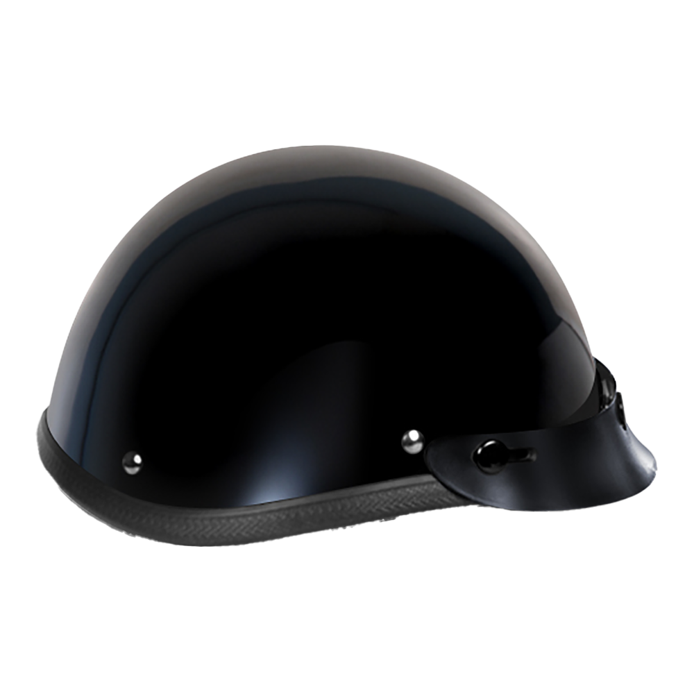 Novelty Smokey W/ Snaps- Hi-Gloss Black NOVELTY SMOKEY Daytona Helmets