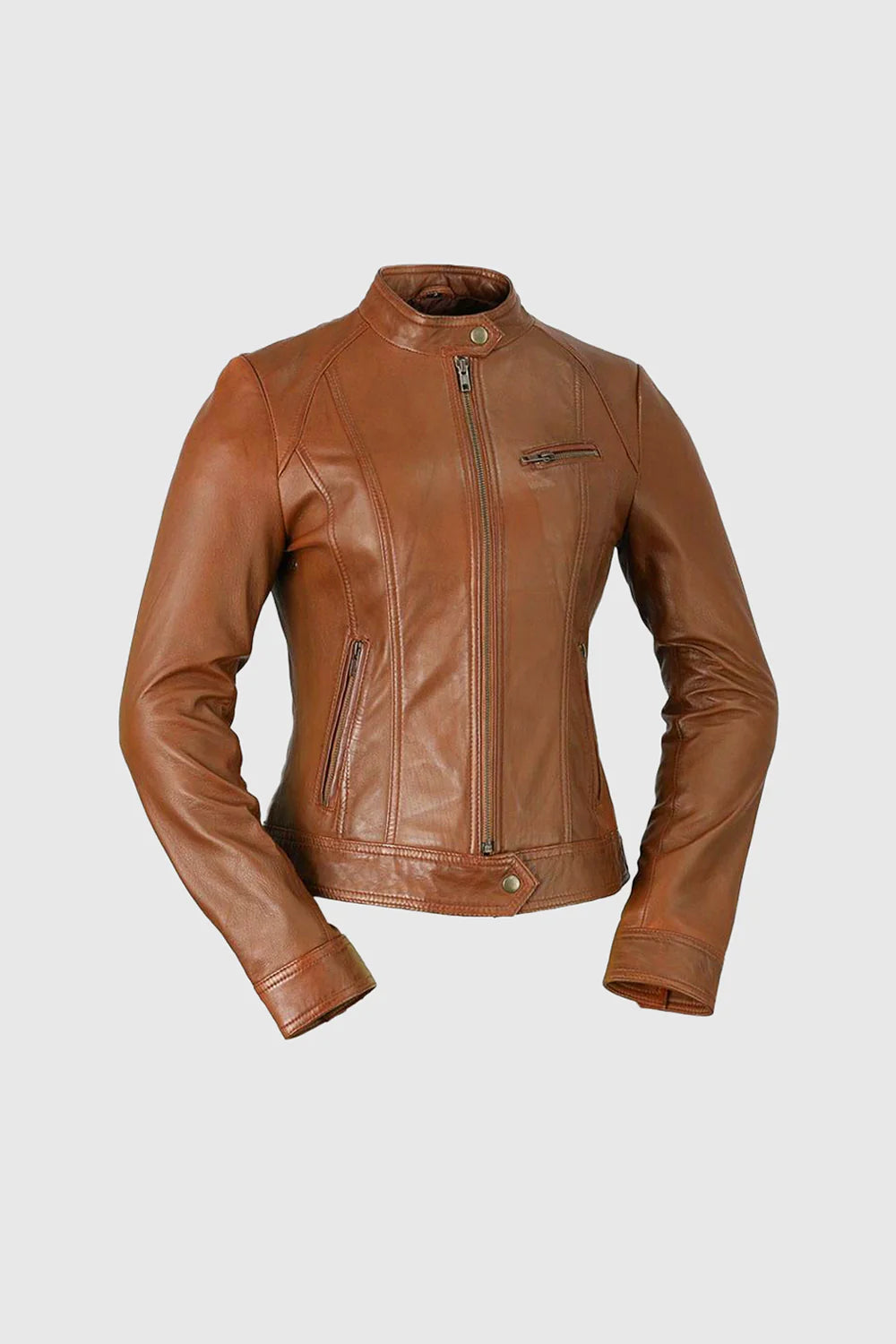 Favorite Women's Fashion Leather Jacket Women's Leather Jacket FMCo Whiskey XS 