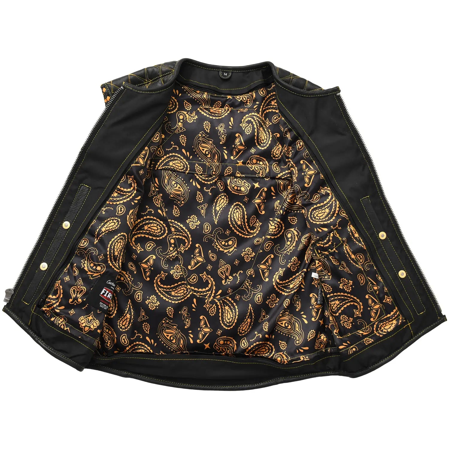 Tactical Emerald Men’s Motorcycle Leather Vest Men's Leather Vest Vests