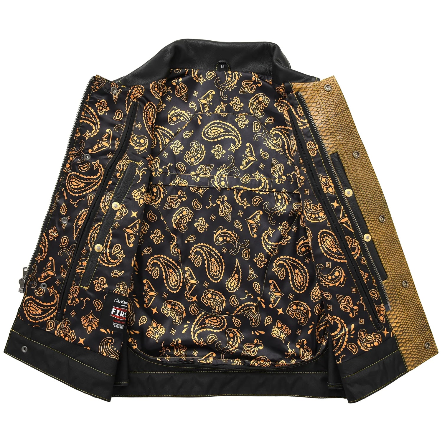 Kingsnake Men’s Motorcycle Leather Vest Men's Leather Vest Vests