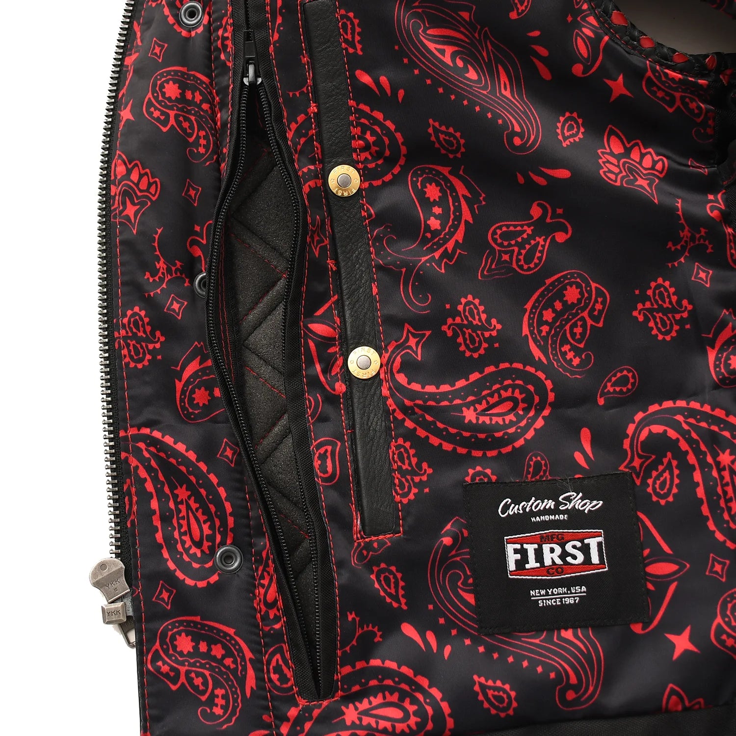 Kingsnake Men’s Motorcycle Leather Vest Men's Leather Vest Vests