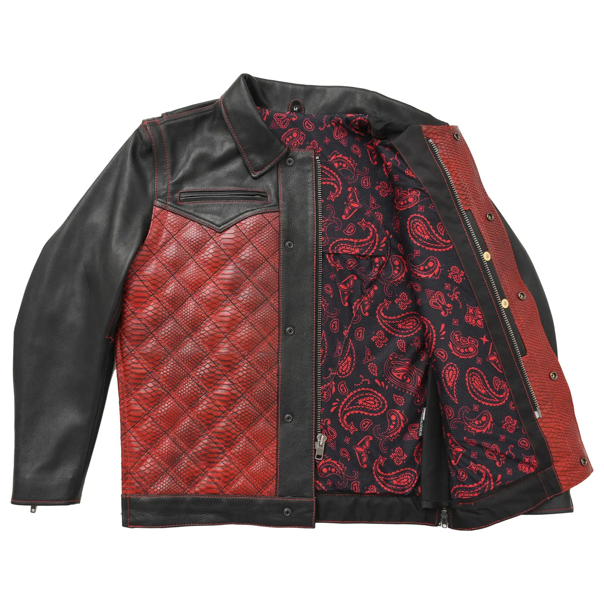 Redstrike Men’s Motorcycle Leather Jacket Men's Leather Jacket Jackets