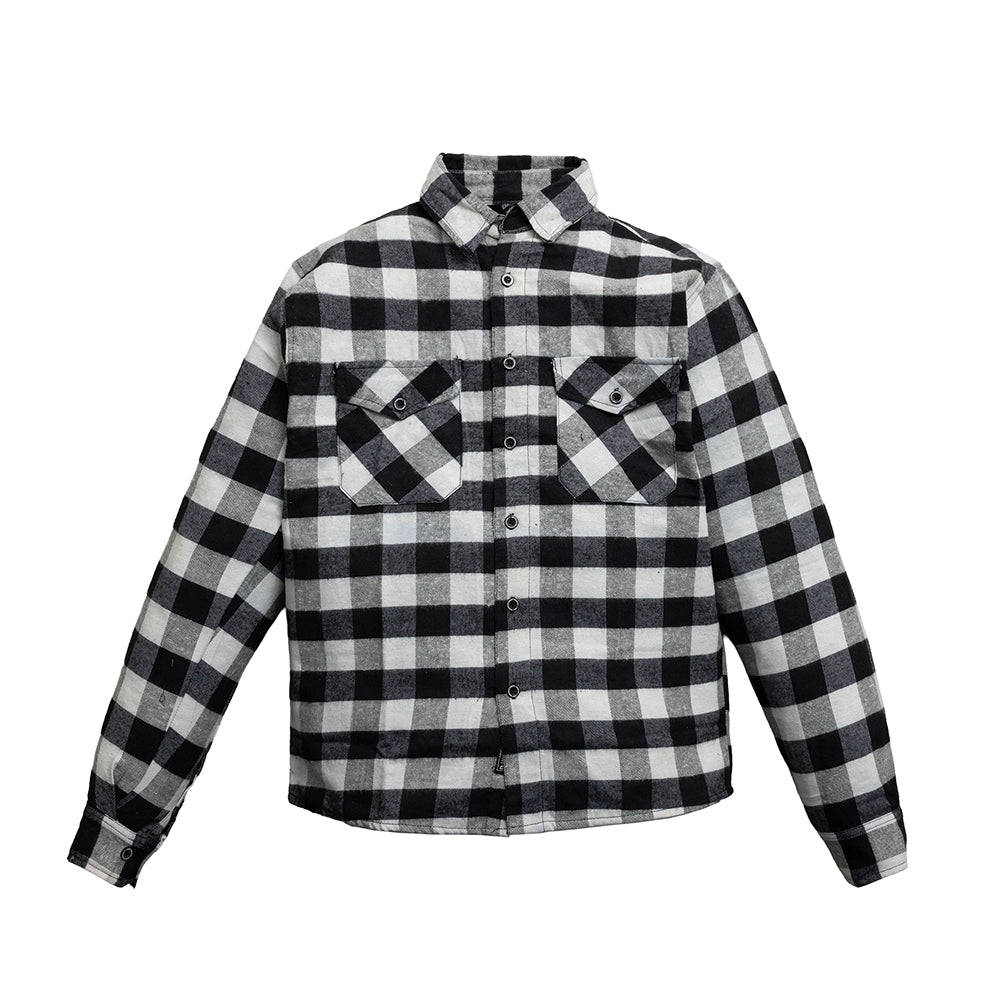 Vintage - Men’s Plaid Canvas Motorcycle flannel Shirt Men's Shirt First Manufacturing Company