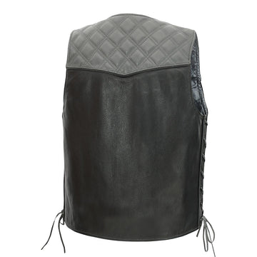 Hammer Down Club-Style Men's Motorcycle Leather Vest