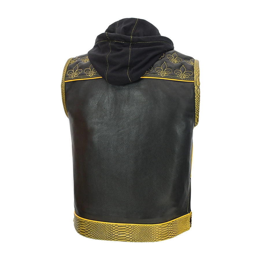 Dynasty Men's Club Style Leather Biker Vest Men's Leather Vest First Manufacturing Company