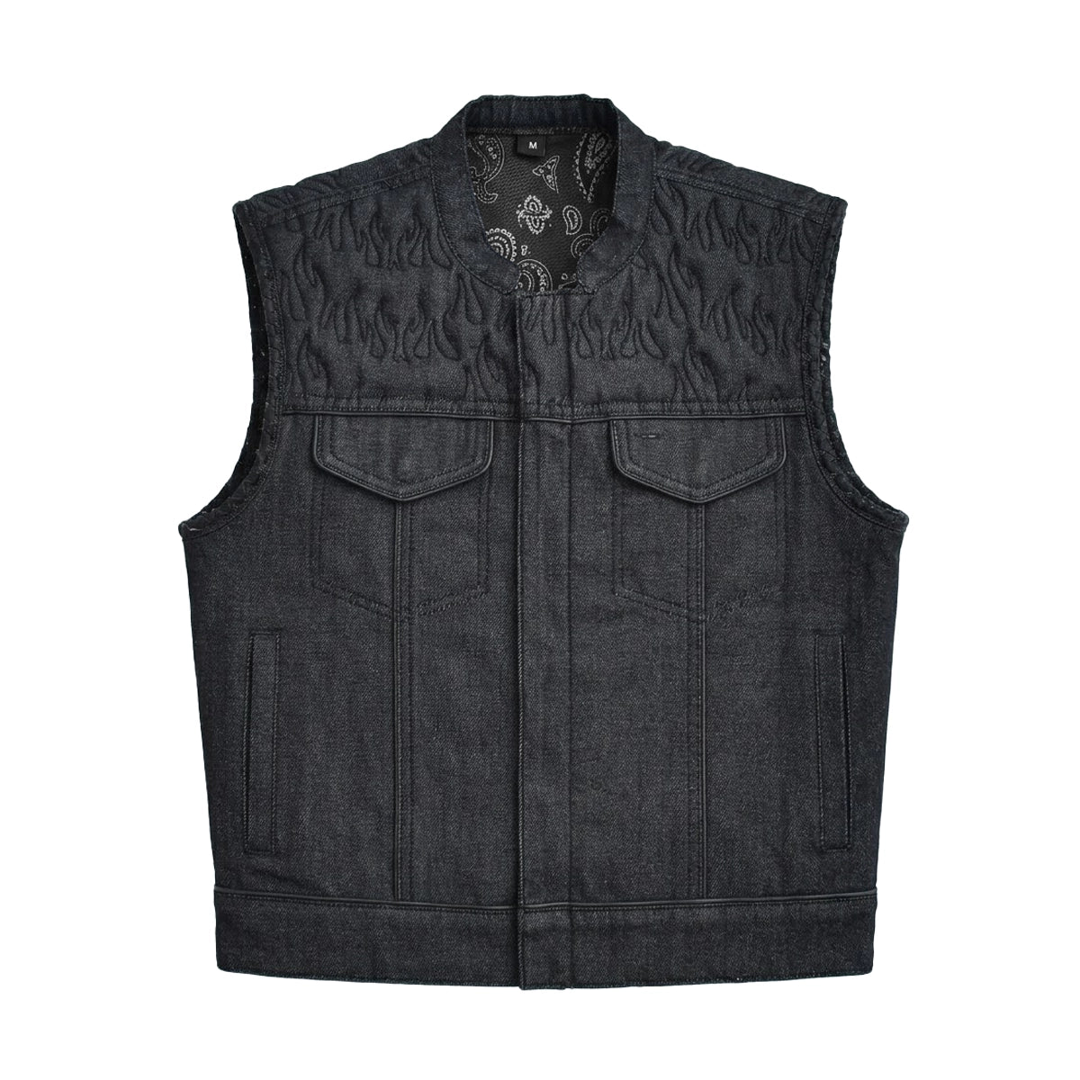 Breaker - Men's Raw Denim Motorcycle Vest Men's Leather Vest Vests