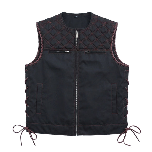 Blacktop - Men’s Cordura Motorcycle Vest Men's Leather Vest Vests