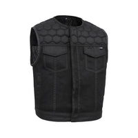 Lowside Hornet Moto Mesh Men's Club Style Vest Men's Moto Mesh Vests First Manufacturing Company Black S 