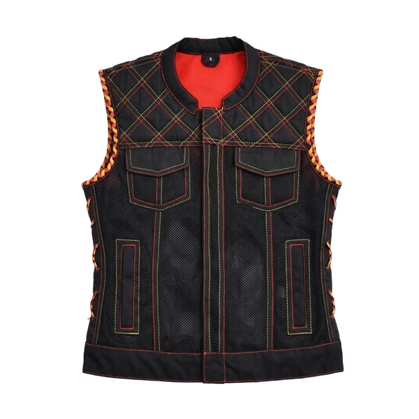 Fireline - Men's Cordure/Mesh Motorcycle Vest Men's Leather Vest Vests
