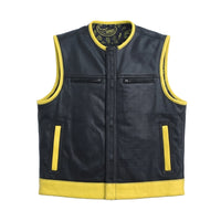Burnline - Men’s Perforated Leather Motorcycle Vest Men's Leather Vest Vests