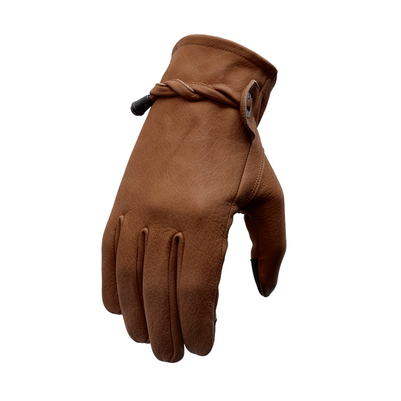 Ranch Men's Motorcycle Leather Gloves Men's Gloves First Manufacturing Company Brown XS 