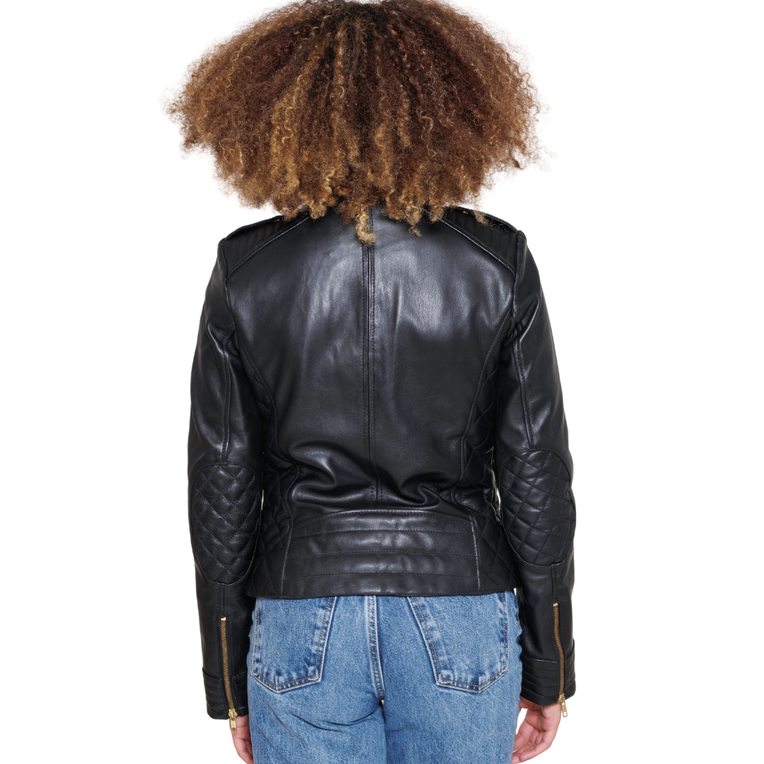 Madelin - Women's Fashion Leather Jacket - First MFG Co