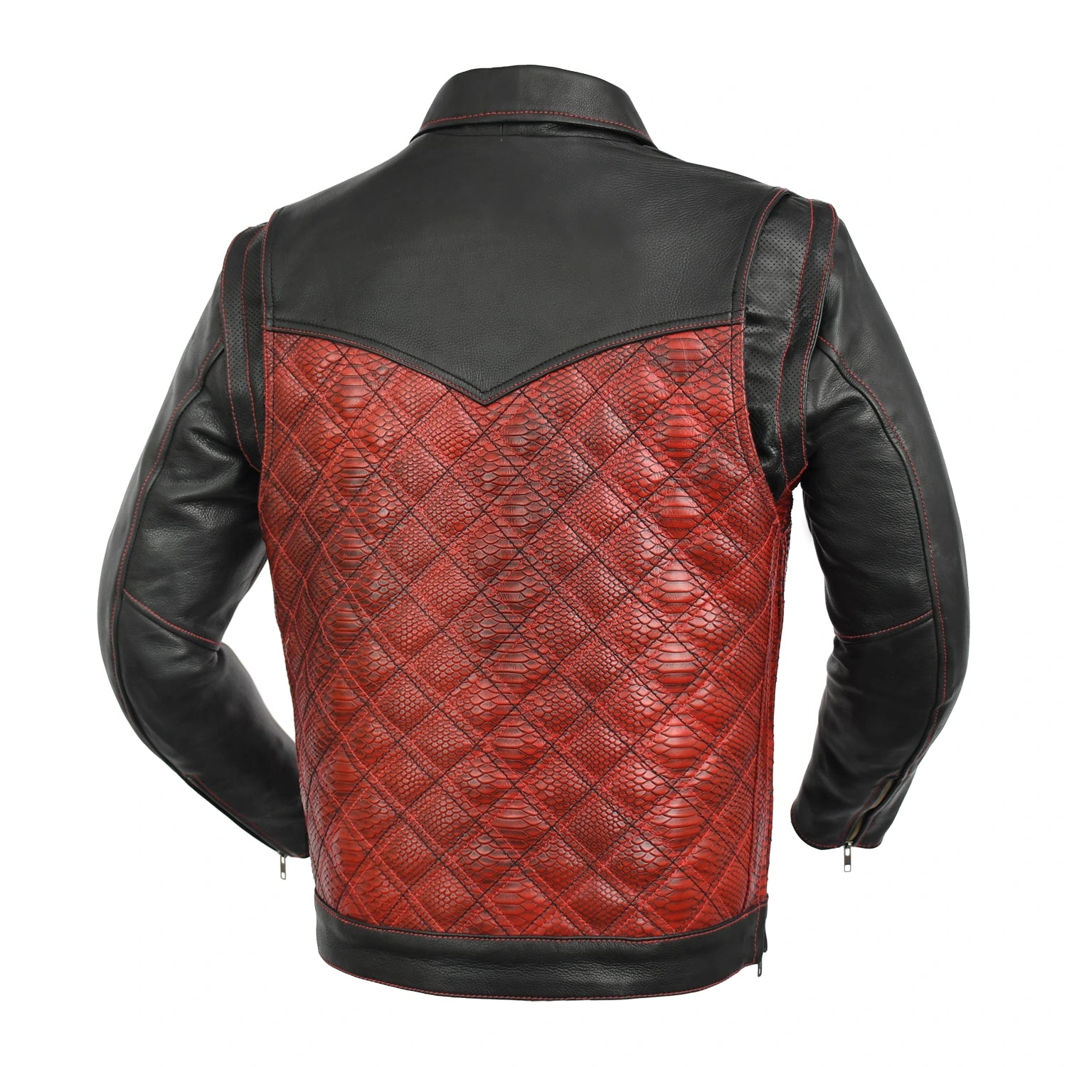 Redstrike Men's Motorcycle Leather Jacket