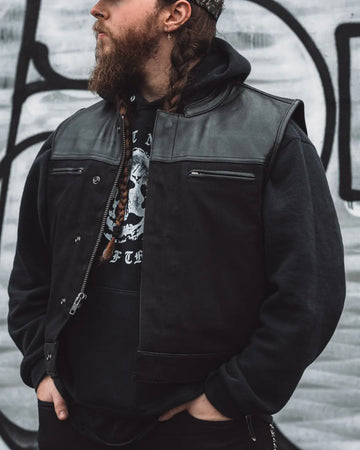 00s archive L.G.B. RIDERS jilet vest ベスト Lowside Gunner Men's Perforated Leather Vest
