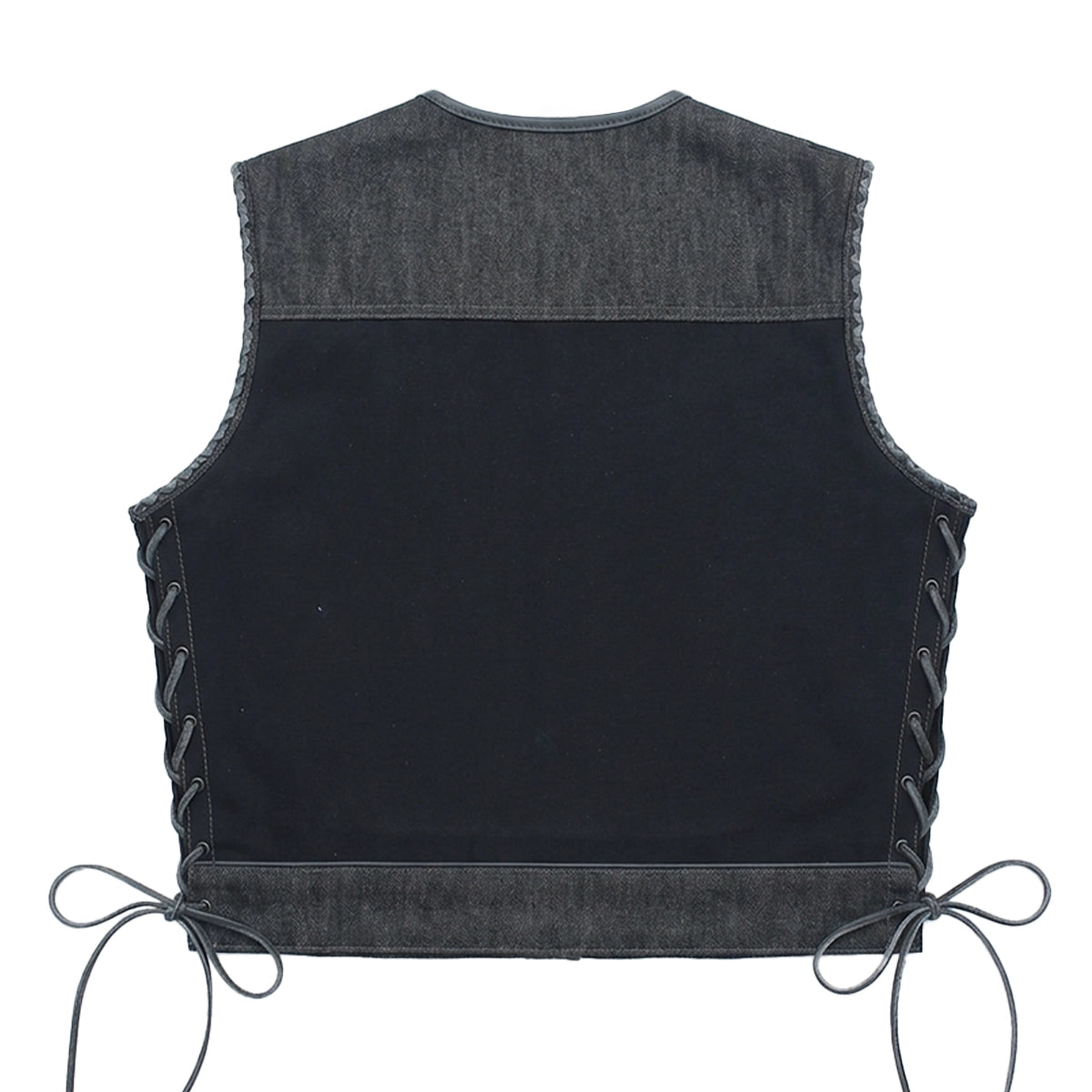 Driftline - Men’s Raw Denim/Canvas Motorcycle Vest Men's Leather Vest Vests