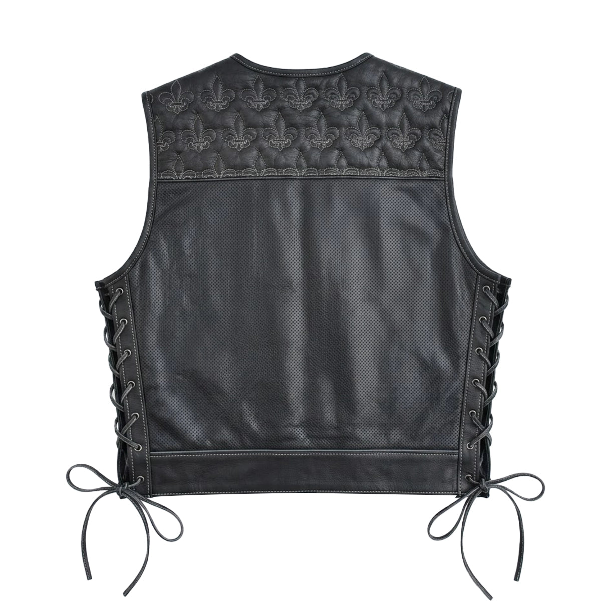 Rumble - Men's Perforated Leather Motorcycle Vest Men's Leather Vest Vests