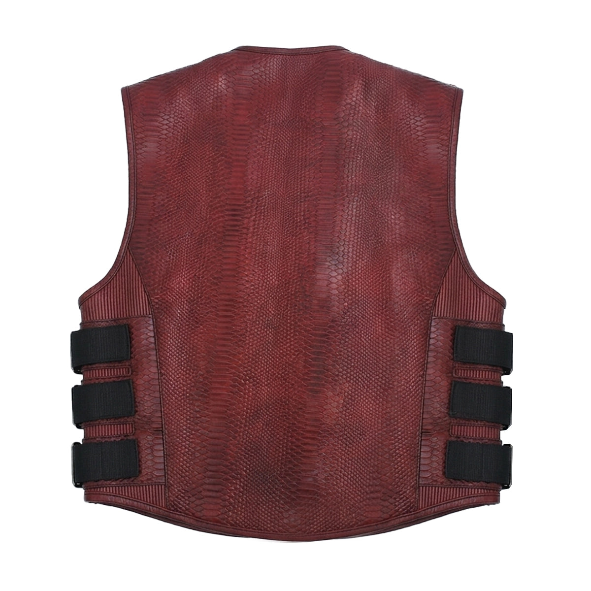Bloodline - Men’s Red Dragon Leather Motorcycle Vest Men's Leather Vest Vests