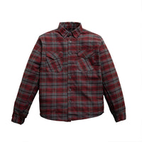 Vintage - Men’s Plaid Motorcycle flannel Shirt Men's Shirt First Manufacturing Company Buffalo Red S