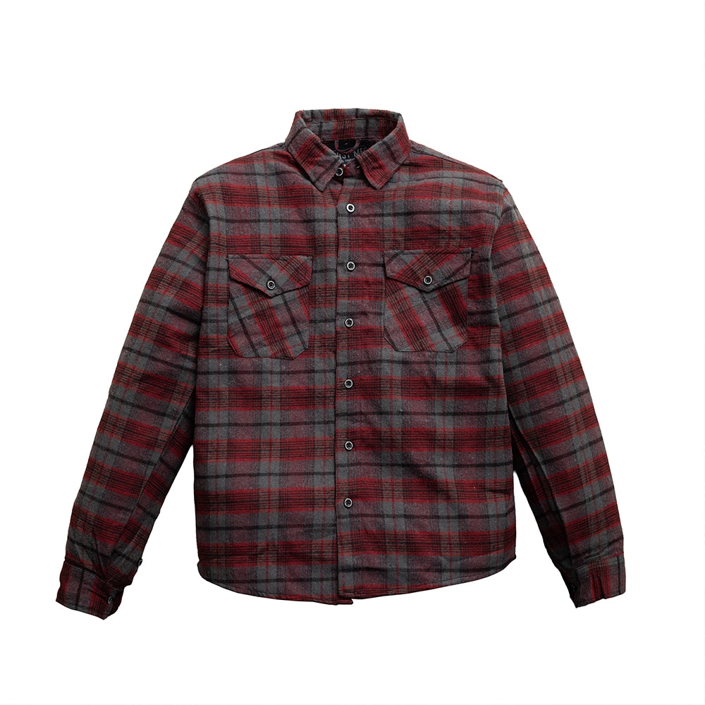 Vintage - Men’s Plaid Canvas Motorcycle flannel Shirt Men's Shirt First Manufacturing Company