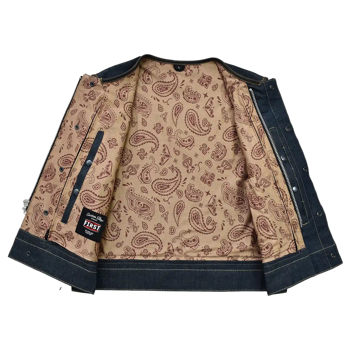 Legacy - Men's Raw Indigo Denim Motorcycle Vest