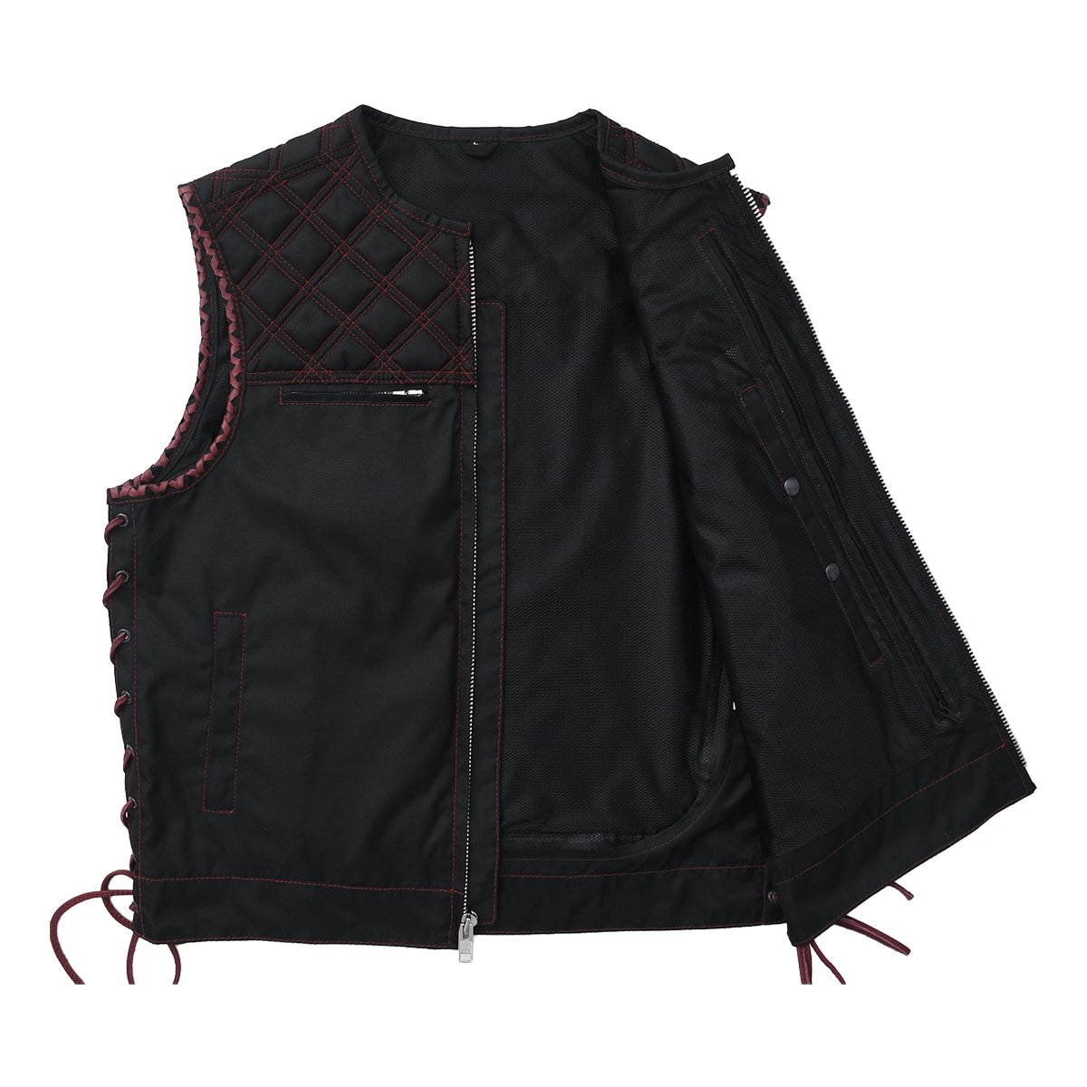 Blacktop - Men’s Cordura Motorcycle Vest Men's Leather Vest Vests