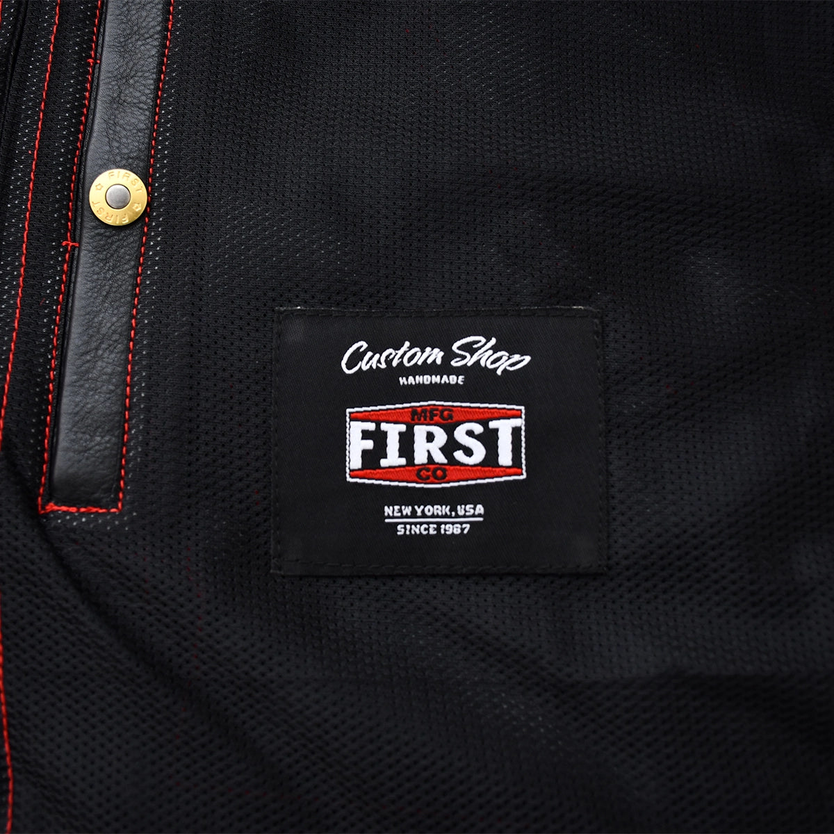 Revline - Men's Black Leather Motorcycle Vest Men's Leather Vest Vests