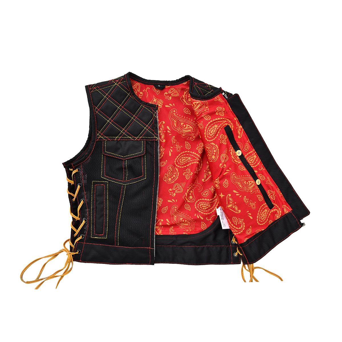 Detour - Men's Black Mesh Motorcycle Vest