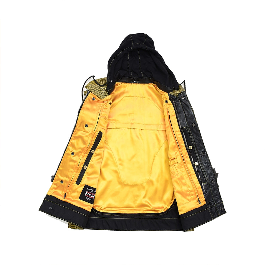 Dynasty Men's Club Style Leather Biker Vest Men's Leather Vest First Manufacturing Company