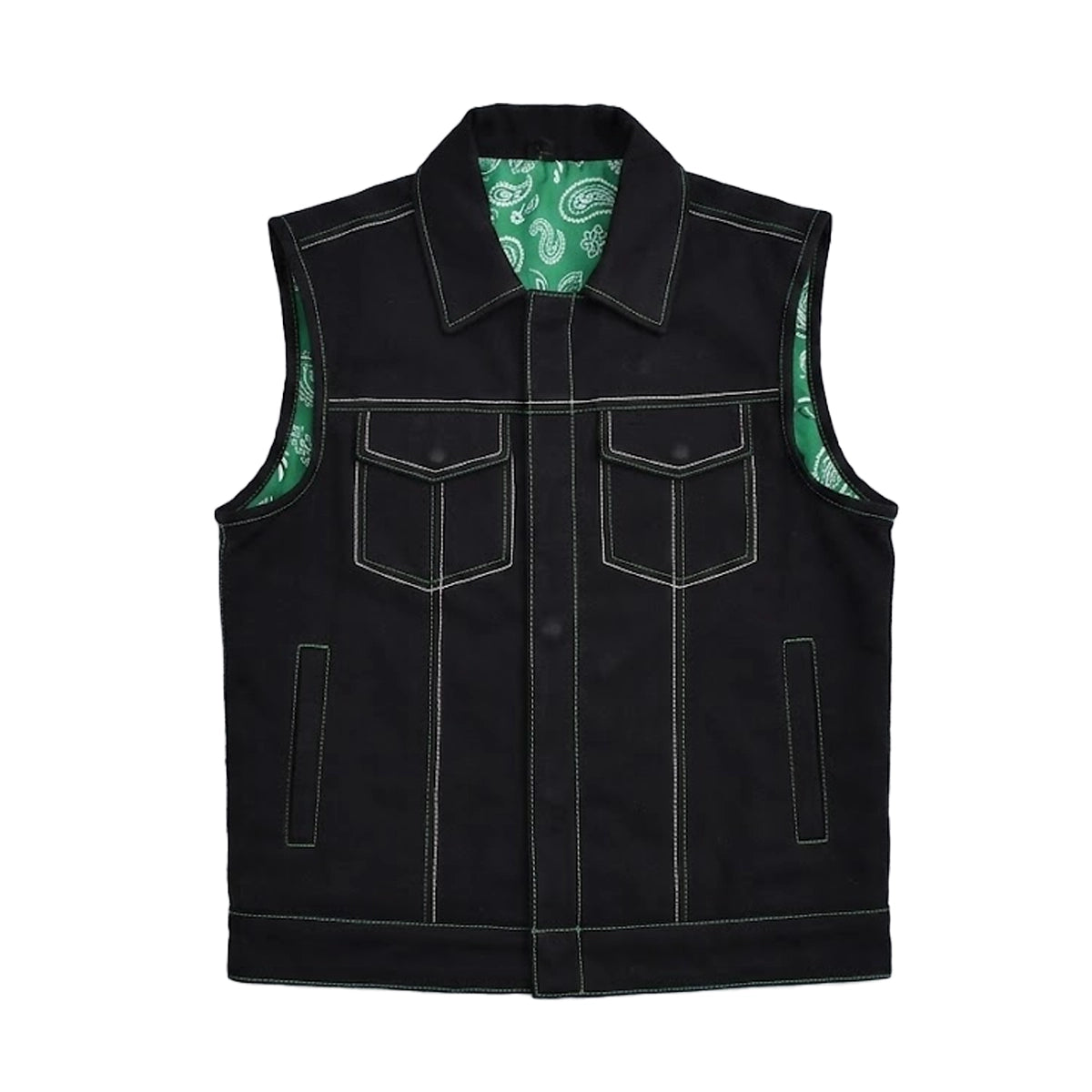 Ironroad - Men's Black Canvas Motorcycle Vest