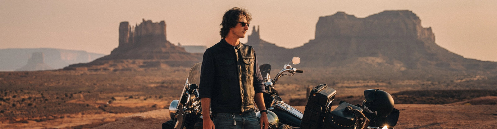 Men's Perforated Leather Motorcycle Vests