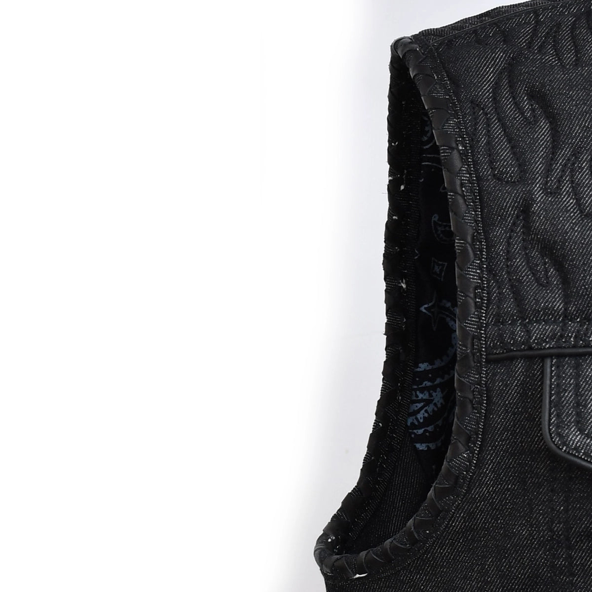 Breaker - Men's Raw Denim Motorcycle Vest Men's Leather Vest Vests