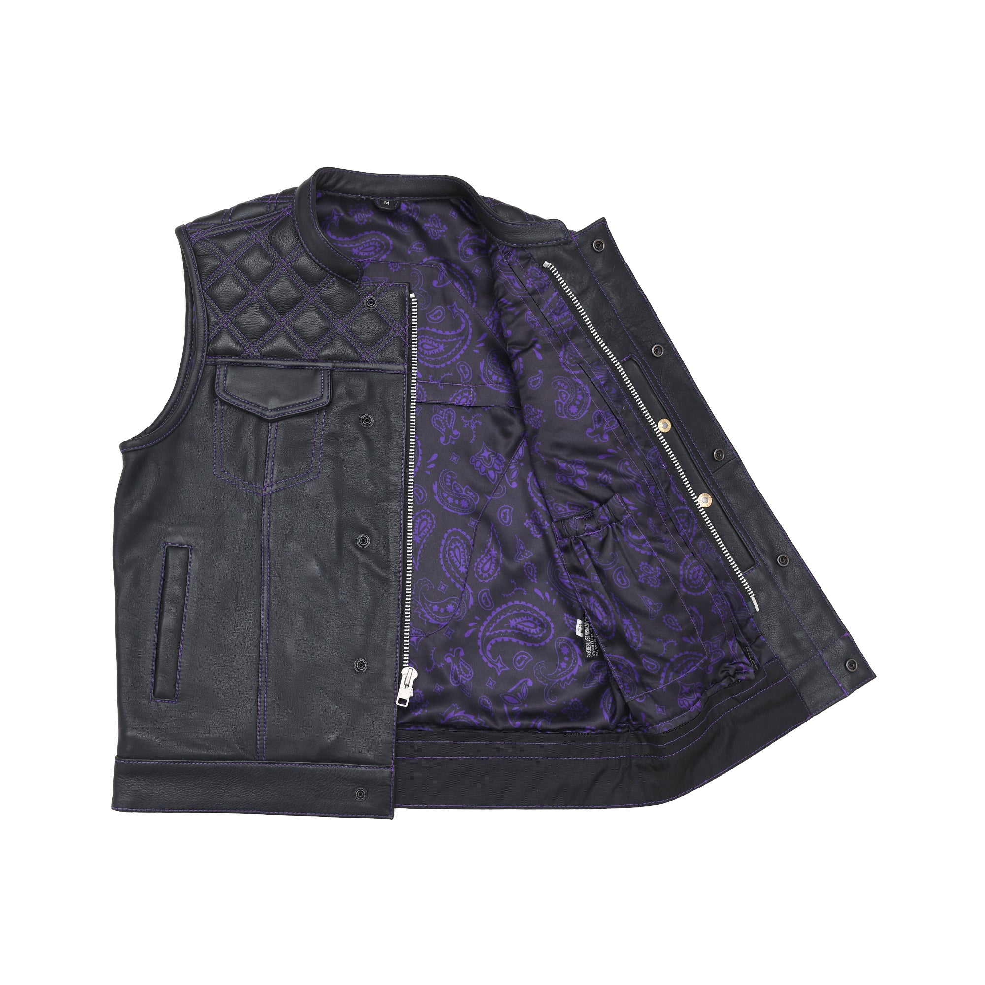 Downside Men's Motorcycle Leather Vest