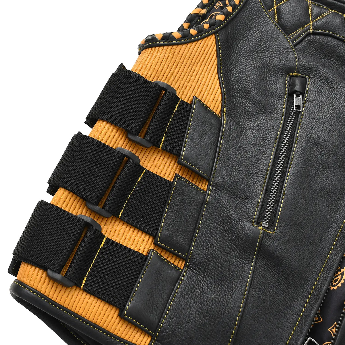 Tactical Emerald Men’s Motorcycle Leather Vest Men's Leather Vest Vests