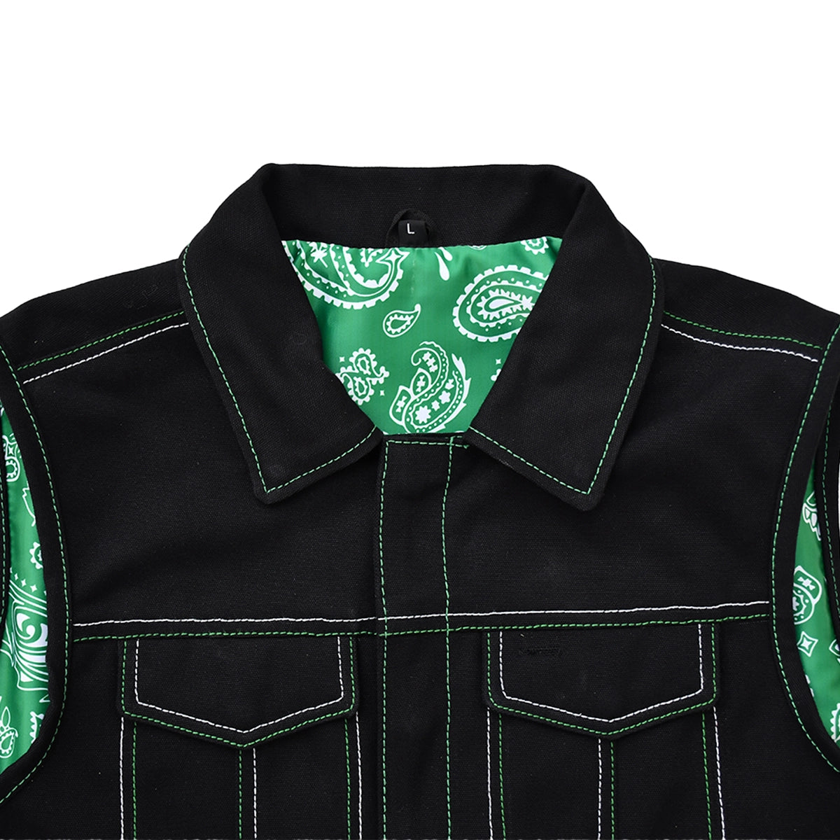 Ironroad - Men's Black Canvas Motorcycle Vest