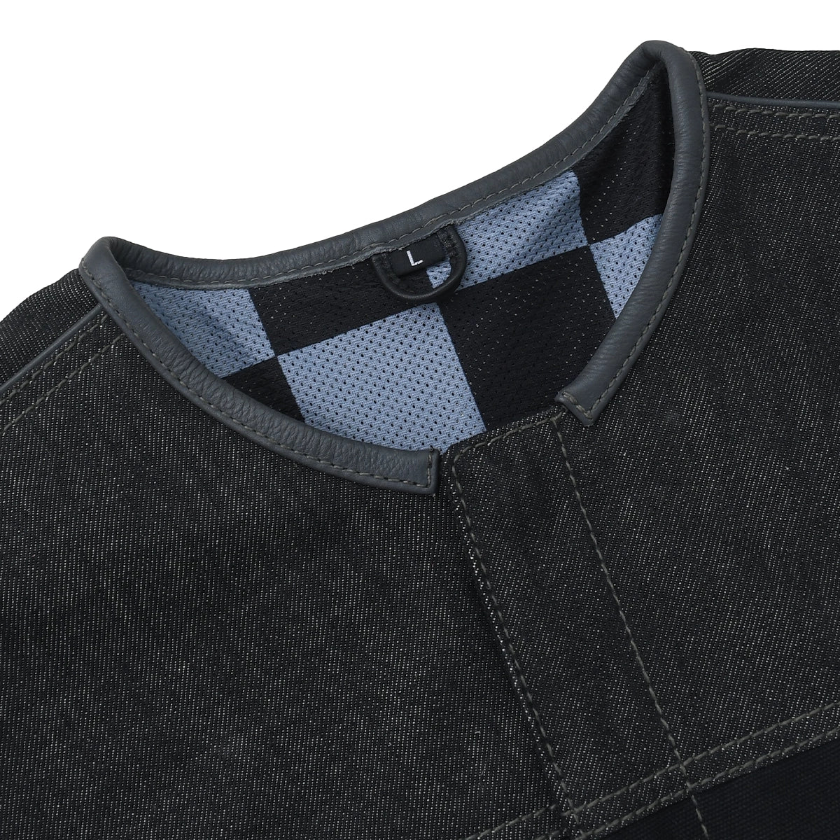 Driftline - Men’s Raw Denim/Canvas Motorcycle Vest Men's Leather Vest Vests