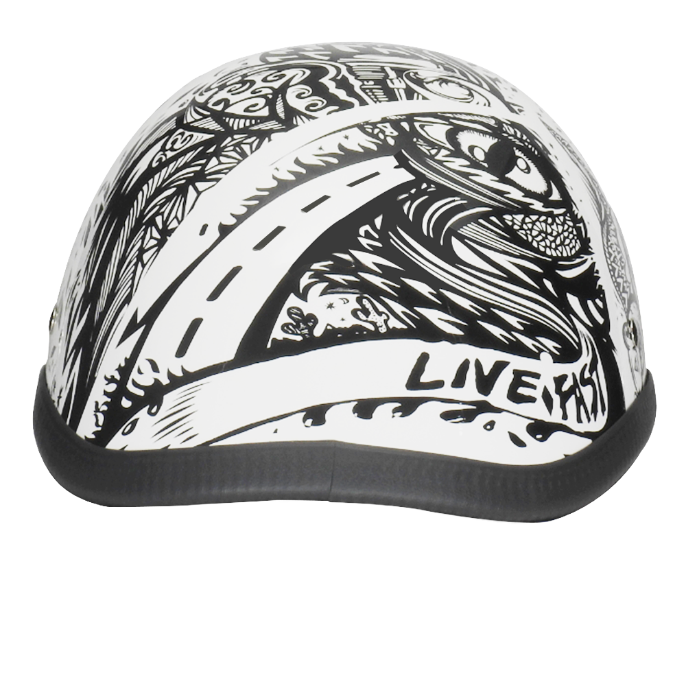 Novelty Eagle- W/ Live Fast NOVELTY GRAPHICS Daytona Helmets